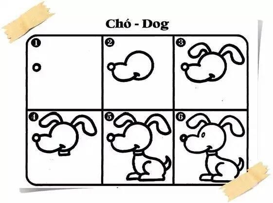 cách vẽ con chó