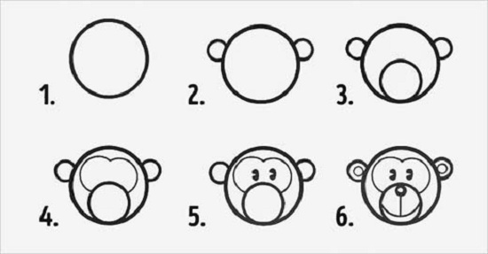 vẽ con khỉ