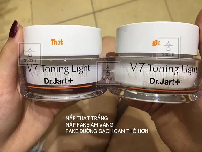 5 dấu hiệu nhận biết kem V7 toning light thật giả từ chuyên gia 7 kem duong trang da v7 toning light dr jart 50ml that gia2