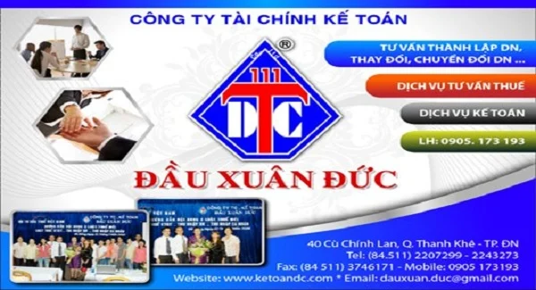 Top 5 Dịch vụ kế toán trọn gói, khai thuế tài chính cho doanh nghiệp tại Đà Nẵng uy tín nhất 11 Công ty kế toán Đầu Xuân Đức