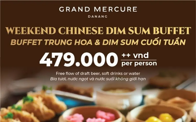 Menu buffet tại Grand Mercure Danang