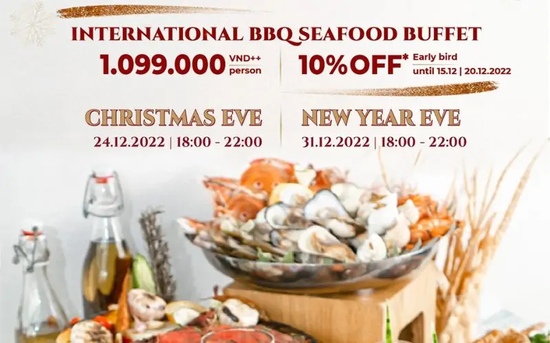 Menu buffet tại Grand Mercure Danang