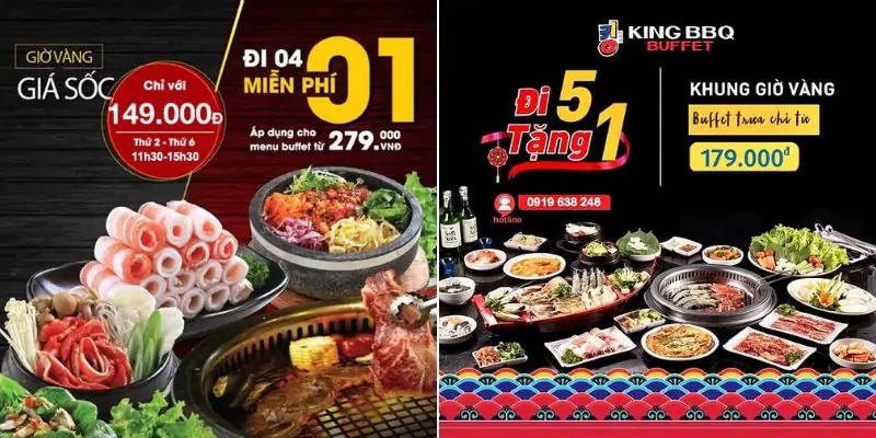 Menu quán King BBQ Đà Nẵng
