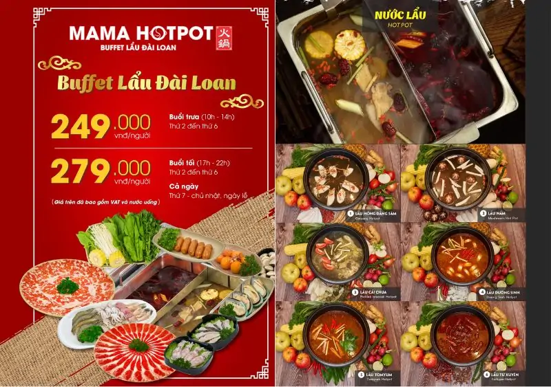 Menu quán MAMA HOT POT - Buffet