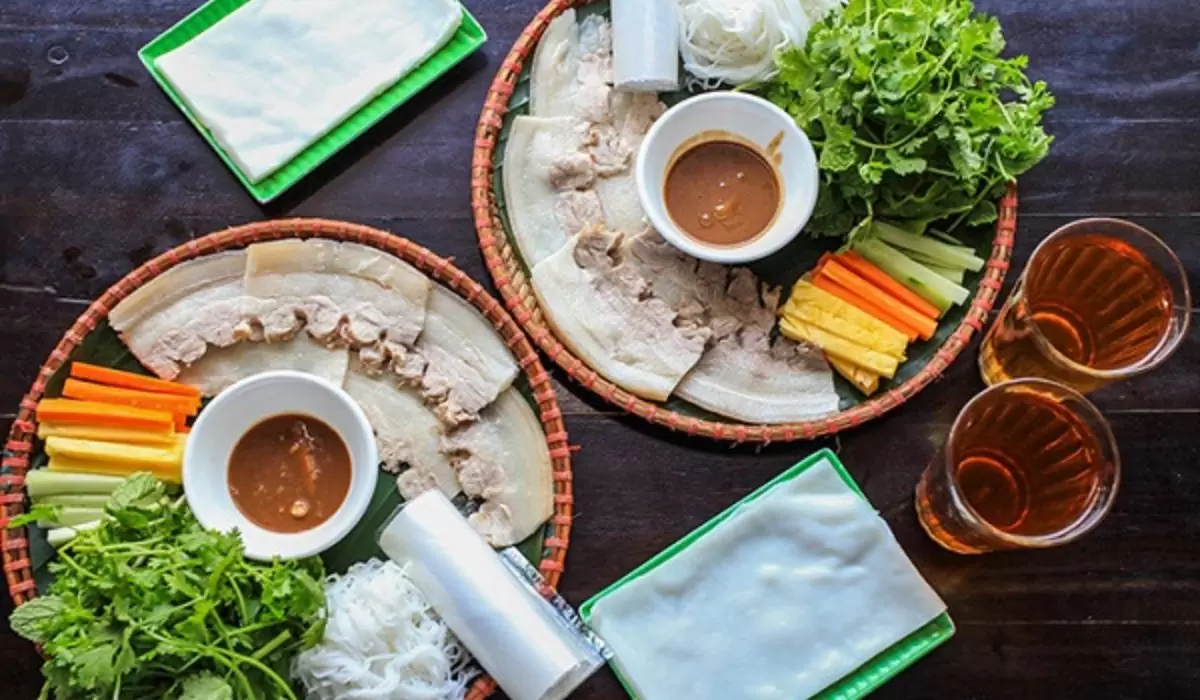 Bánh tráng cuốn thịt heo Đà Nẵng