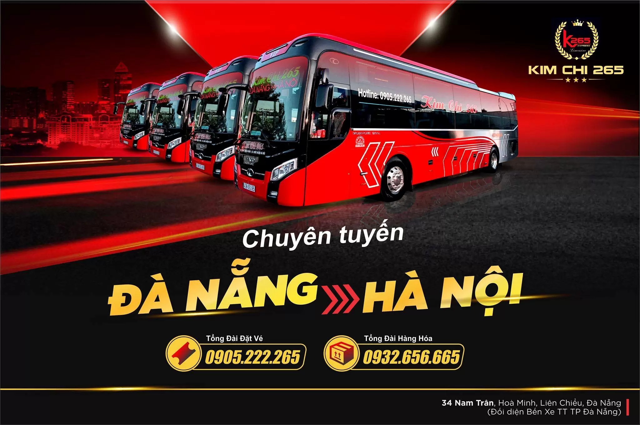 Xe Kim Chi 265 - Nhà xe Đà Nẵng Hà Nội
