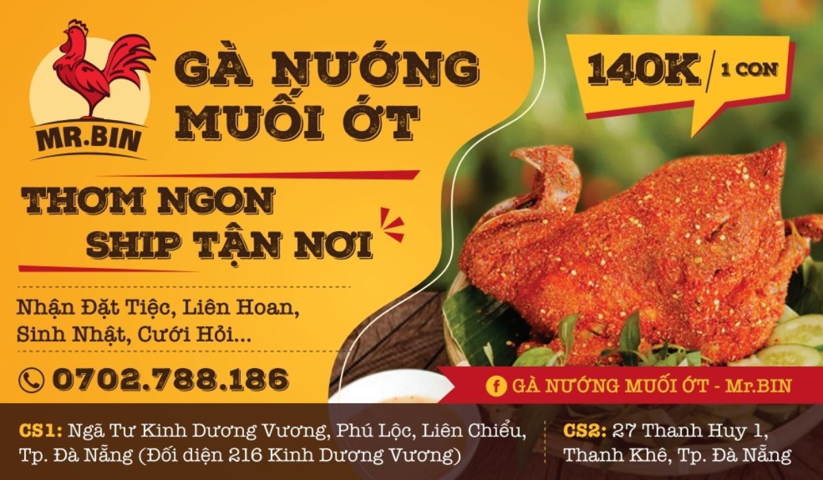 Mr.Bin - gà nướng muối ớt lá chanh Đà Nẵng