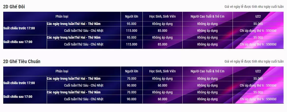 giá vé rạp lotte 1 - Giá Bắp Nước Lotte Cinema Đà Nẵng