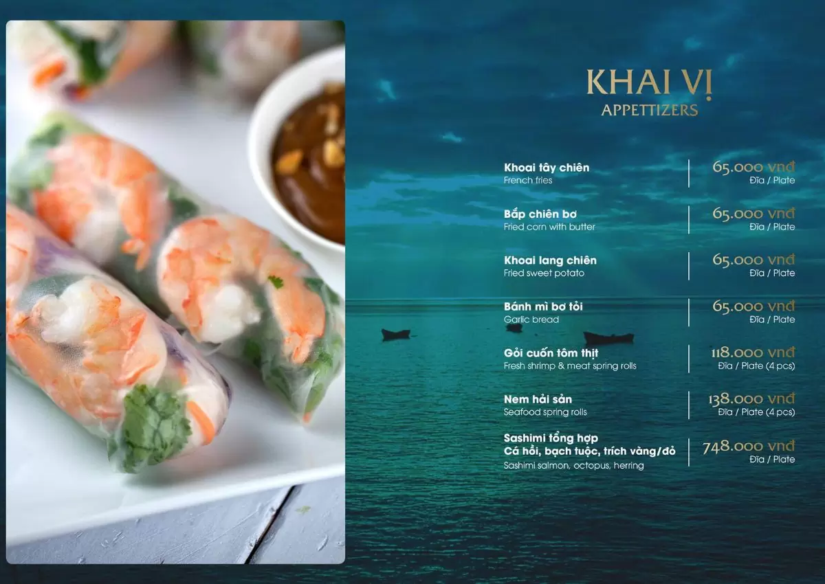 menu Hải sản Phố