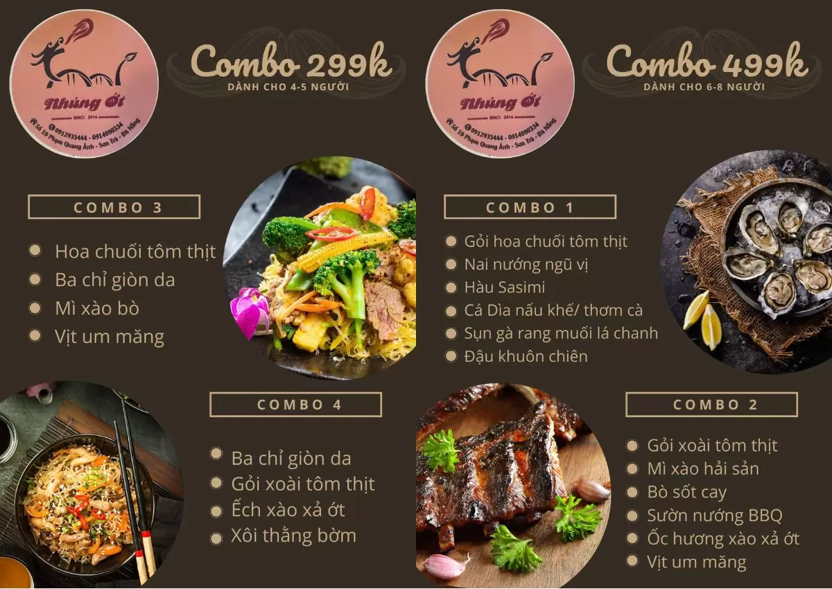 Top 6 quán nhậu cầu Rồng Đà Nẵng ngon, giá rẻ, view đẹp 44 Menu Nhúng Ớt Quán