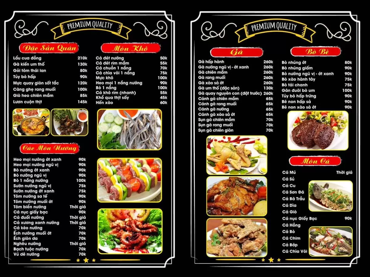 Top 6 quán nhậu cầu Rồng Đà Nẵng ngon, giá rẻ, view đẹp 40 menu Quán nhậu Xíu Muội