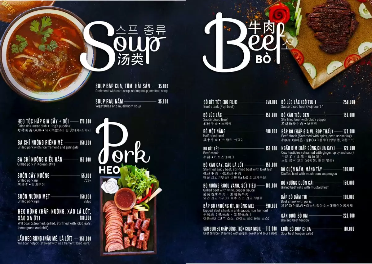 Top 6 quán nhậu cầu Rồng Đà Nẵng ngon, giá rẻ, view đẹp 34 menu draft beer