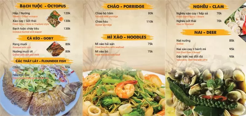 Tổng hợp 10 quán nhậu đêm khuya Đà Nẵng chơi hết đêm 16 menu quán Dân Dã Quán