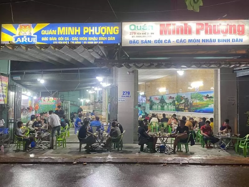 Tổng hợp 10 quán nhậu đêm khuya Đà Nẵng chơi hết đêm 18 Quán nhậu Minh Phượng