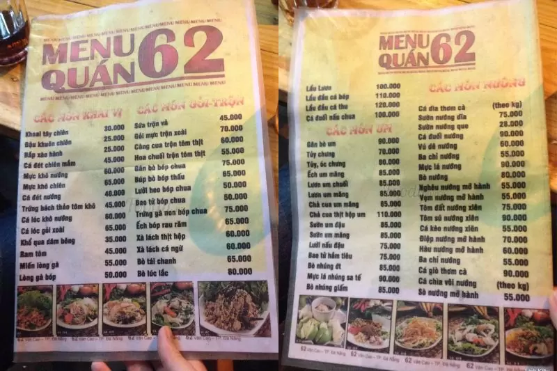 Tổng hợp 10 quán nhậu đêm khuya Đà Nẵng chơi hết đêm 30 menu quán nhậu 62
