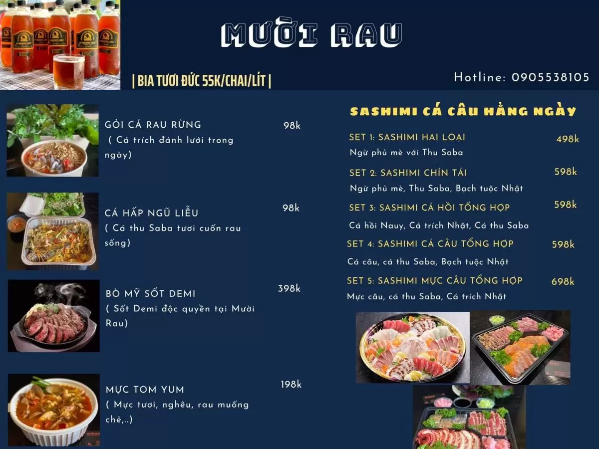 Menu Mười Rau Quán