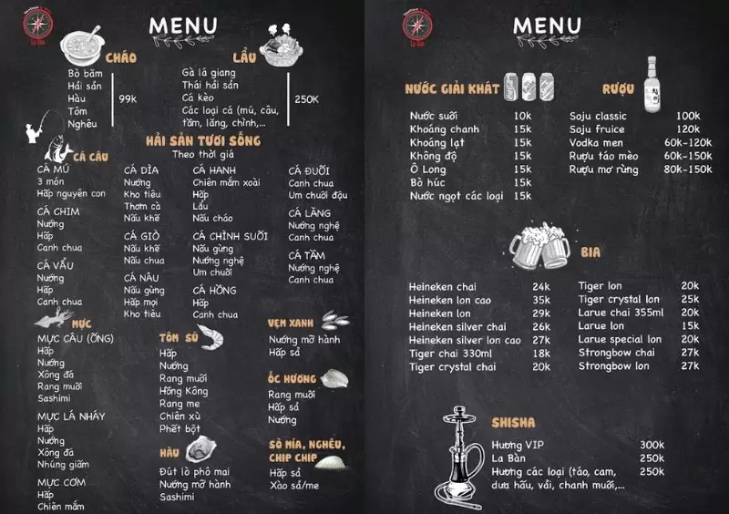 Top 8 quán nhậu đường Trần Văn Trứ Đà Nẵng sang xịn mịn 33 menu quán nhậu La Bàn seafood & beer
