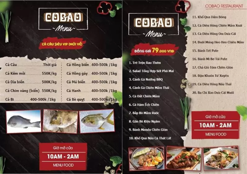 Top 8 quán nhậu đường Trần Văn Trứ Đà Nẵng sang xịn mịn 39 menu của CoBao Garden