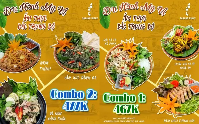 Top 8 quán nhậu đường Trần Văn Trứ Đà Nẵng sang xịn mịn 42 Menu quán Sarang Night