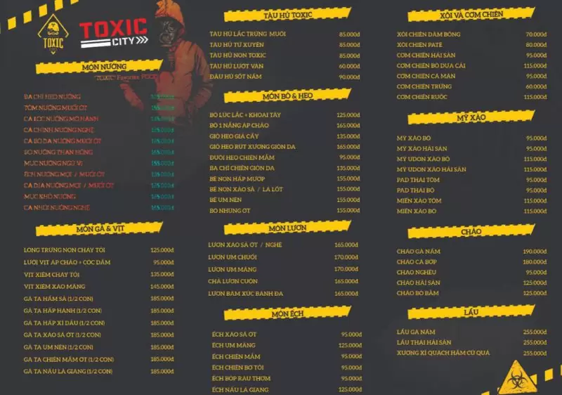 Top 8 quán nhậu đường Trần Văn Trứ Đà Nẵng sang xịn mịn 45 menu quán nhậu Toxic Quán