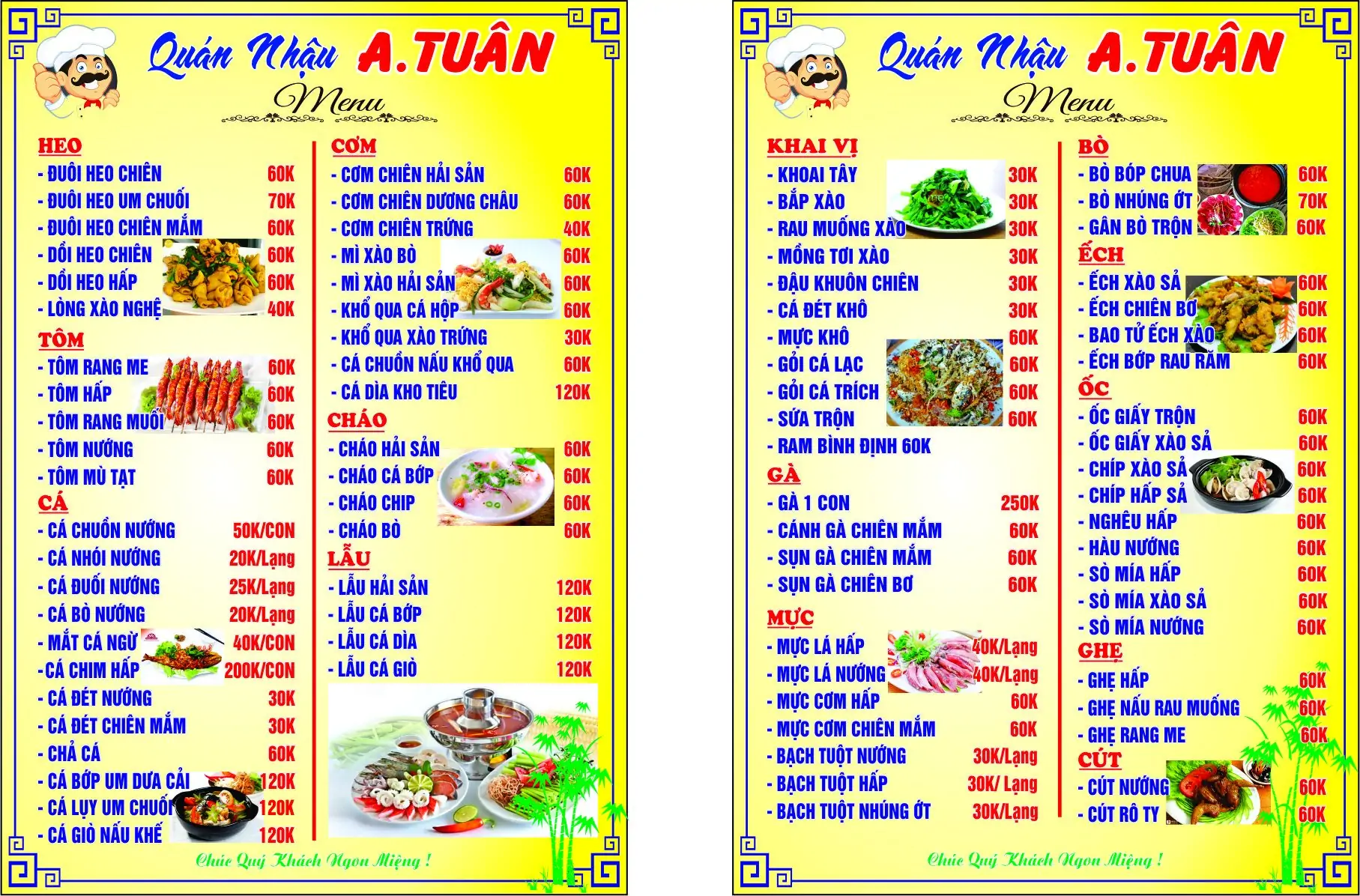 TOP 6 quán nhậu Hòa Hải Đà Nẵng vừa ngon vừa rẻ nhưng ít ai biết 27 menu quán nhậu bình dân a tuân