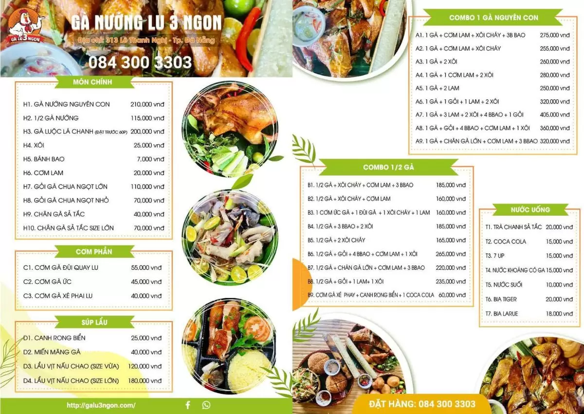 Menu Gà Nướng Lu 3 Ngon