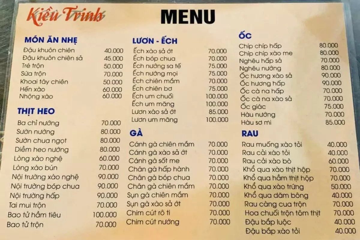 Quán nhậu Kiều Trinh