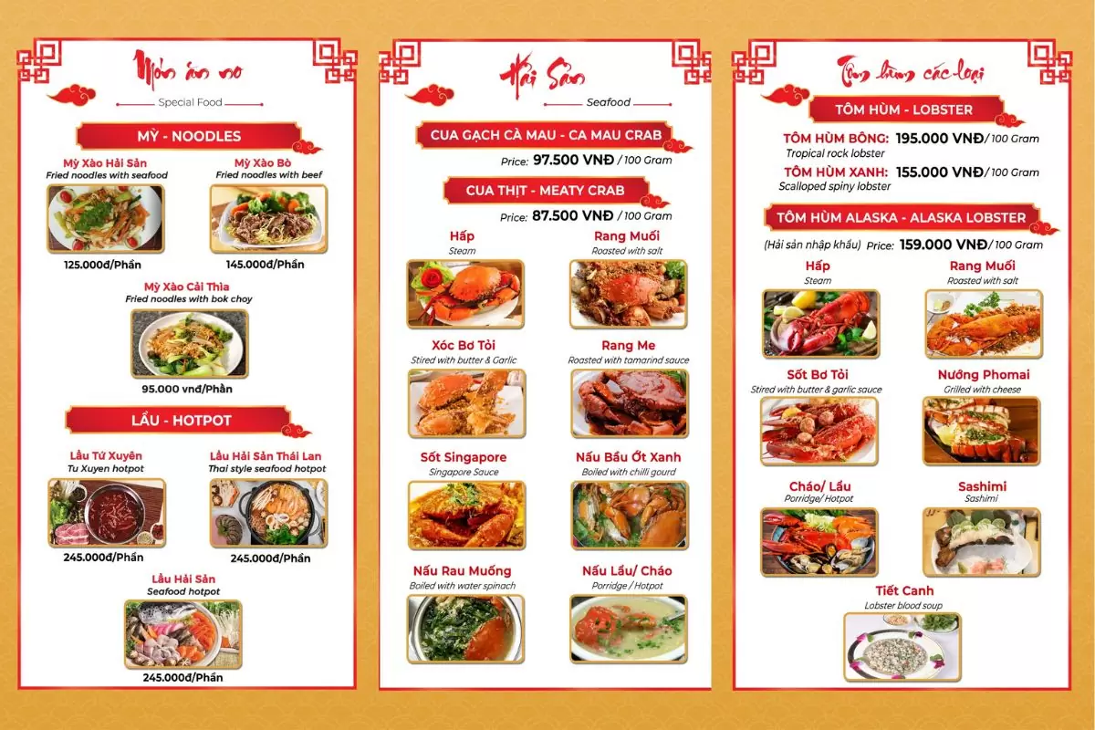 menu hải sản TinTin2