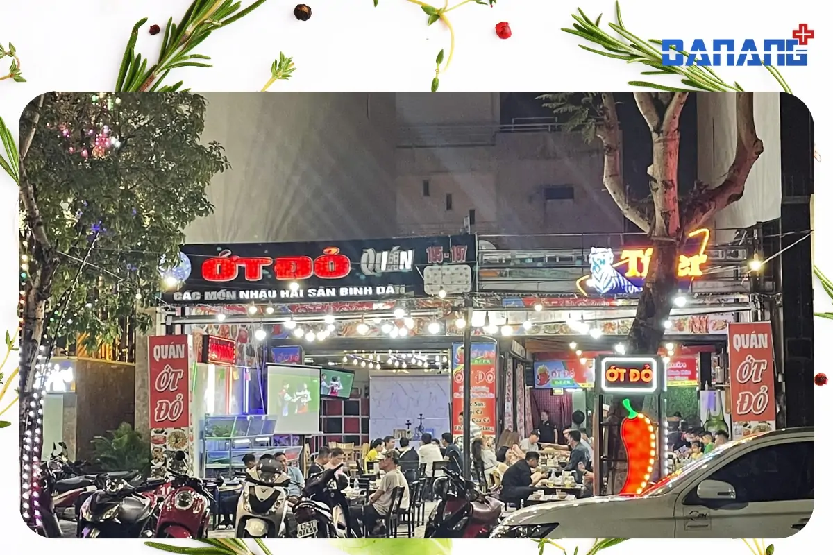 quán nhậu ớt đỏ trên đường nguyễn tất thành