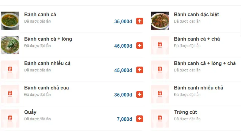 Top 10 quán bánh canh cá lóc Đà Nẵng thơm ngon, chuẩn vị 55 Menu tham khảo của quán bánh canh Tơ: