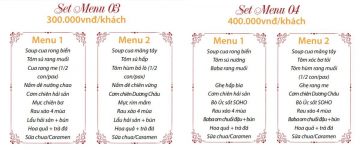 Menu SOHO Buffet & Alacarte