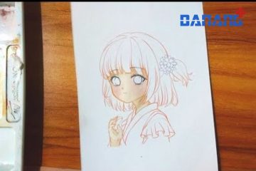 cách pha màu da anime bằng màu nước