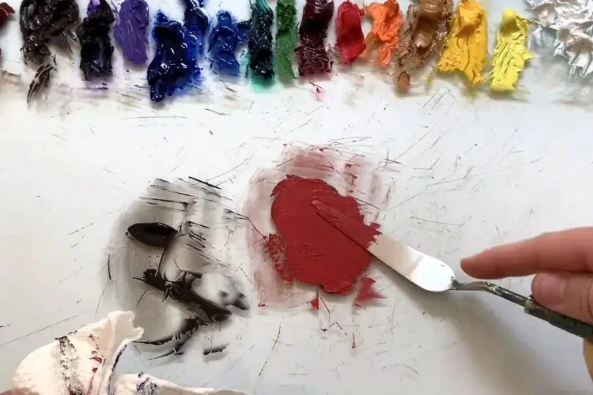 cách pha màu đỏ đậm