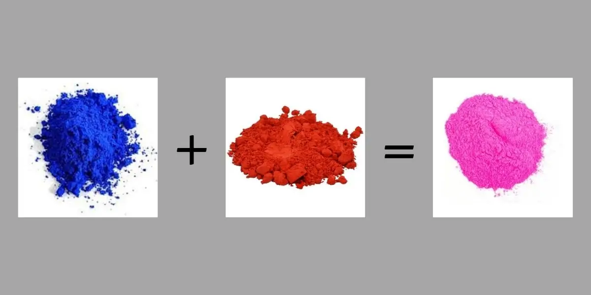 Cách pha màu hồng cánh sen từ đỏ và xanh dương