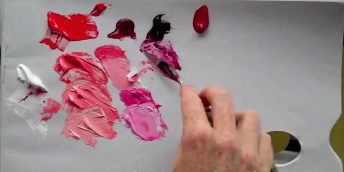 Cách pha màu hồng cánh sen