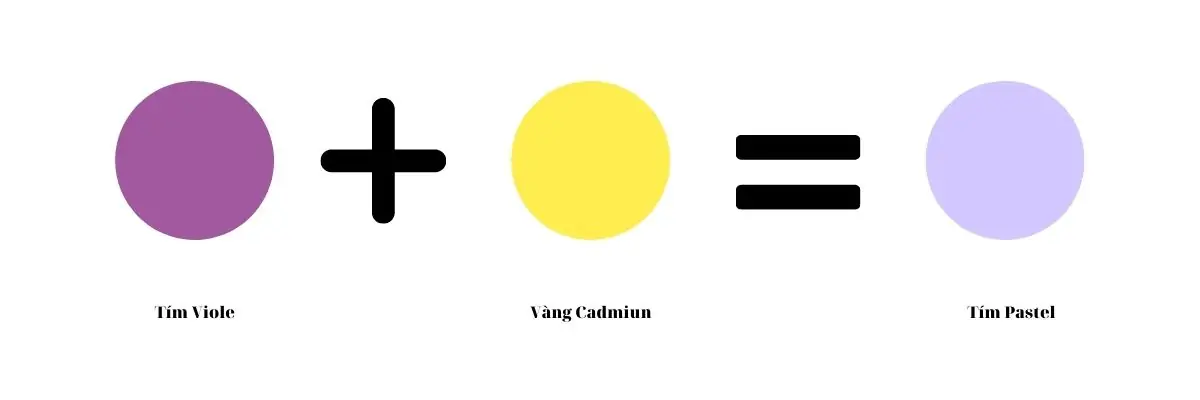 Tím Violet và Vàng Cadmium