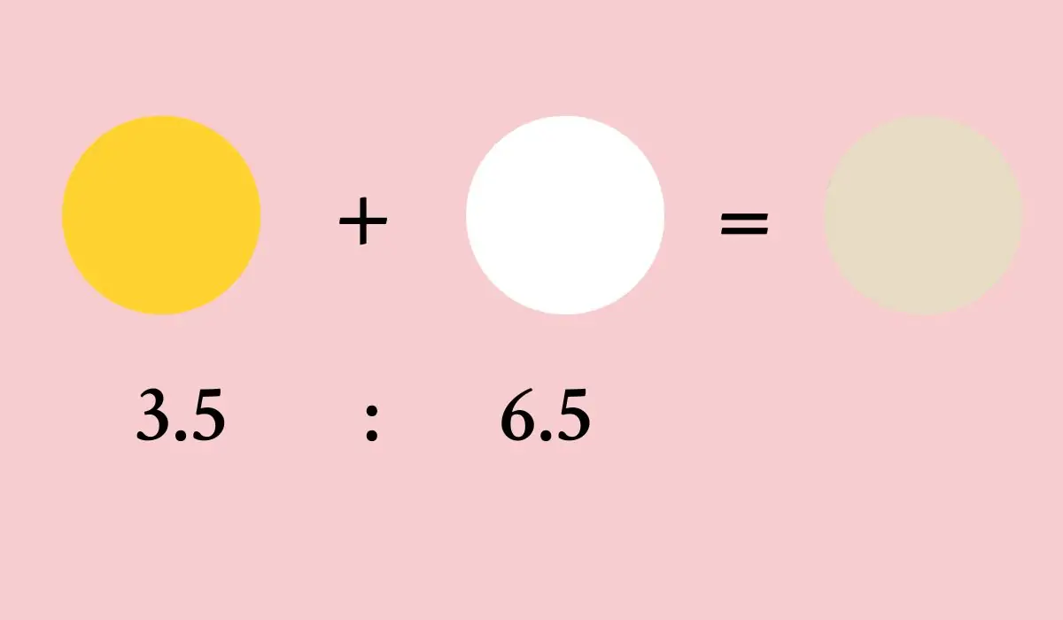 Cách pha màu trắng kem