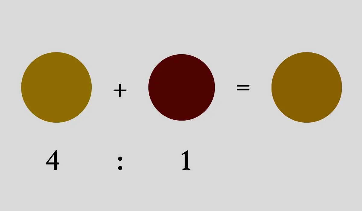 Cách pha màu vàng đất đậm