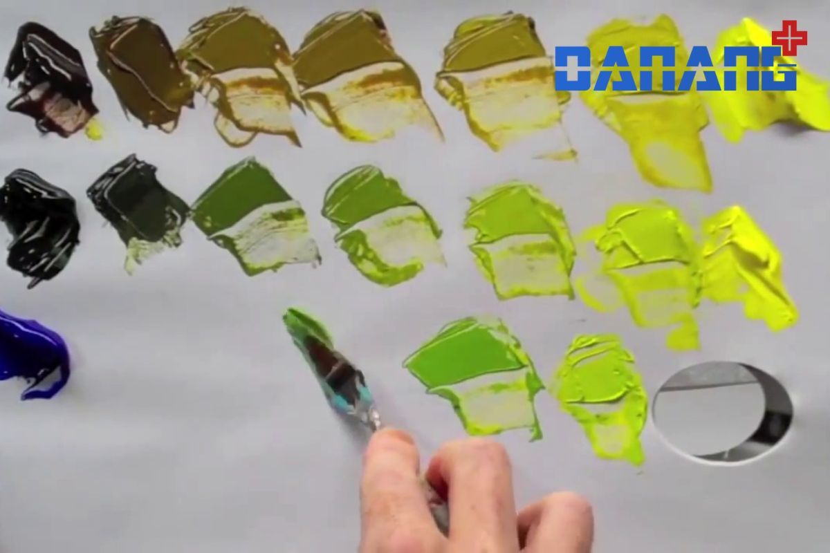 Hướng dẫn Cách pha màu nước xanh rêu Tạo hiệu ứng thủy tinh cho tranh vẽ