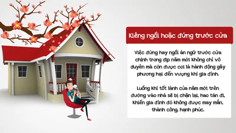 Mùng 2 có được gội đầu không? Liệu có hao tổn tài lộc như lời đồn? 12 Không ngồi hoặc đứng ở cửa trước